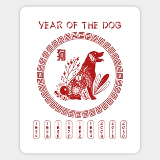 Chinese Zodiac Dog Magnet